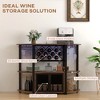 Vynxaria Bar Serving Carts, Rustic Brown Wine Cabinet with 10-Bottle Rack and Glass Holders, 47.2"L x 15.7"W x 35.4"H - 4 of 4