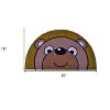 HomeRoots 18" X 30" Brown Coir Bear Outdoor Semi Circle Fall Door Mat - 3 of 4