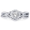 Pompeii3 1/2 Ct Diamond Engagement Infinity Wedding Ring Set 14k White Gold - 2 of 4