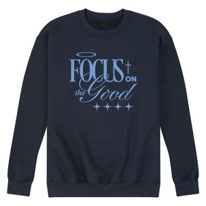 Men's - Instant Message - Focus On The Good Graphic Fleece Sweatshirt - 1 of 4