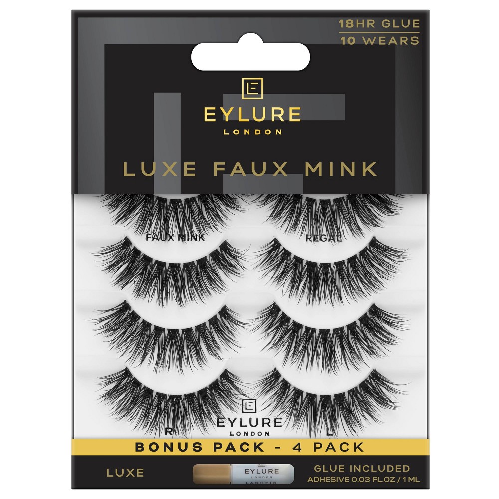 Photos - Other Cosmetics Eylure Luxe Silk Regal False Eyelashes - 4ct 