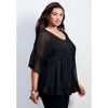 Avenue Women's Plus Size Harlow Frill Detail Blouse - image 4 of 4