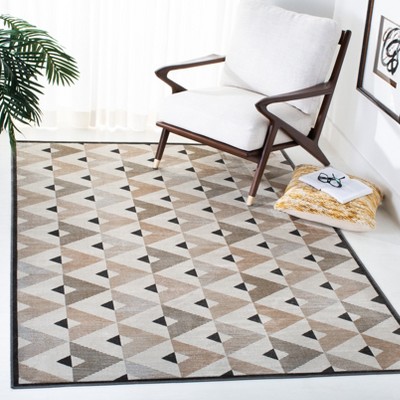 Elegant Ivory Viscose Hand-Knotted Area Rug, 5'3" x 7'7"