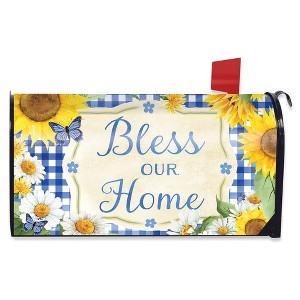 Briarwood Lane Spring Mailbox Cover  - Standard Size - Bless This Home Floral For Spring Mailbox Cover - 1 of 2