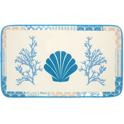 Coral Patch Memory Foam Bath Rug