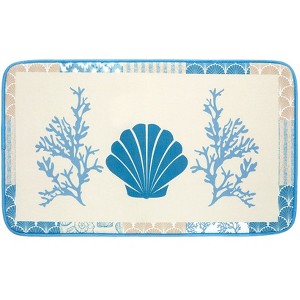 Coral Patch Memory Foam Bath Rug - 1 of 2