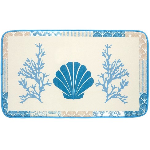 Coral Patch Memory Foam Bath Rug - image 1 of 2