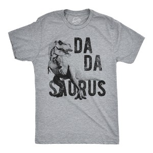 Mens Dadasaurus Trex T Shirt Funny Father's Day Dinosaur Papa Graphic Novelty Tee - Crazy Dog Men's T Shirt - 1 of 4