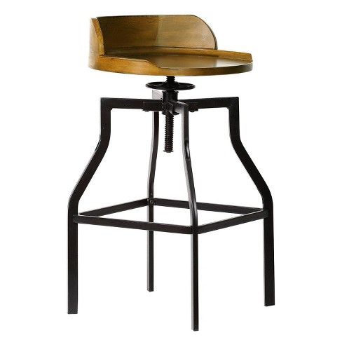 Ericson Adjustable Barstool Harvest Oak Carolina Chair Table