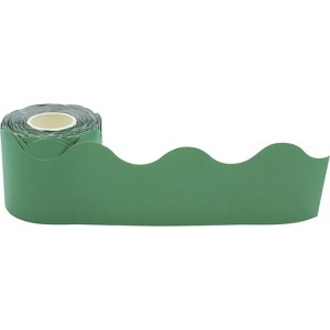 Teacher Created Resources Eucalyptus Green Scalloped Rolled Border Trim, 50 Feet (Pack of 6) - 1 of 1