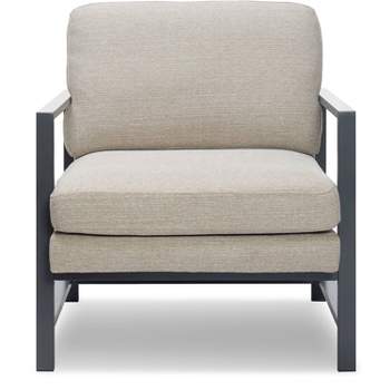 Russell Gray Metal Frame Accent Chair - Finch