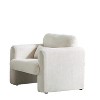CAVINAS Modern Single Sofa Corduroy Upholstered Lounge Chairs Couch with Support Pillow for Apartment - 4 of 4