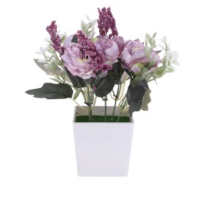 Unique Bargains Artificial Plants Mini Flower Plastic 2.95"x2.95"x7.87" 1 Pcs - 1 of 4