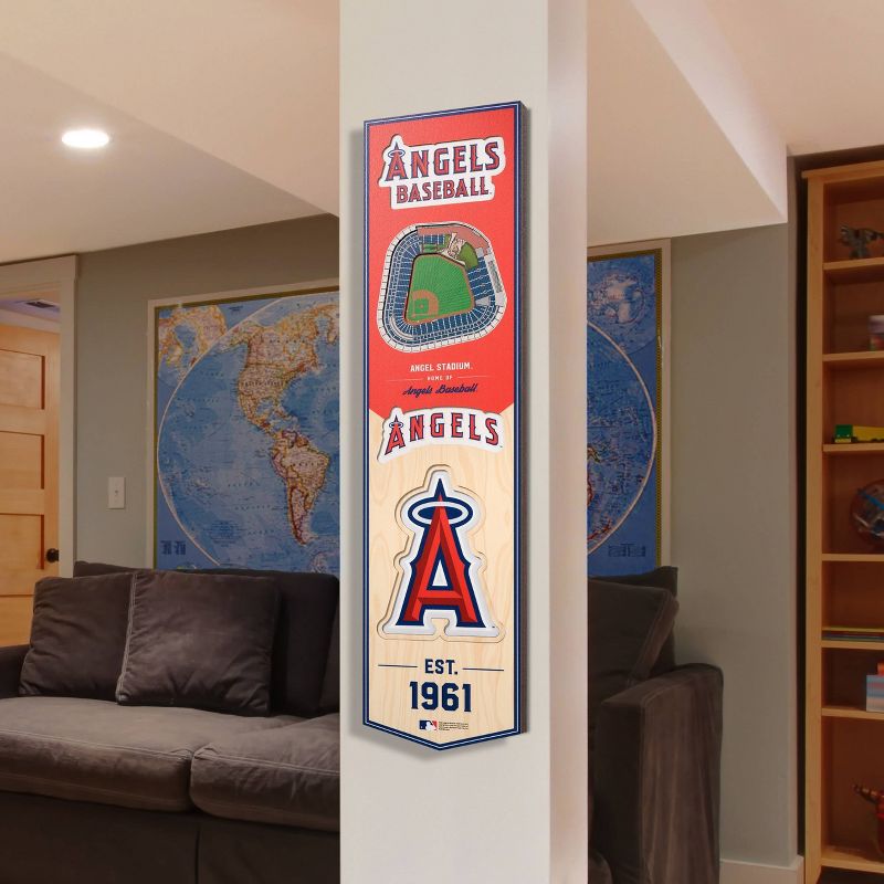 8&#34; x 32&#34; MLB Los Angeles Angels 3D Stadium Banner, 2 of 5