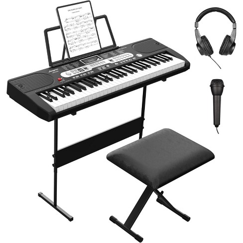 Whizmax Keyboard Piano for Beginners, 61 Key Piano Keyboard with Built-In Speaker Microphone, Portable Keyboard Teaching for Christmas Gift, Black - image 1 of 4