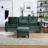 NicBex 3-Seater Chenille Sofa Couch with Removable Storage Ottoman & Cup Holders,Upholstered Sleeper Sofa for Living Room,Bedroom - 4 of 4