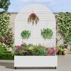 Lirago Metal Planter Box privacy screen Garden Bed with Trellis and Wheels - 2 of 4