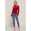 Slickblue Women's Long Sleeve Sweater Top, Mesh Panel Detail Knit Shirt, Relaxed Fit, 3 Color Options, Size S-L - 3 of 4