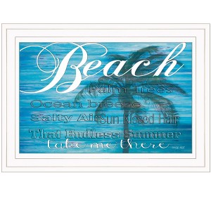 Take Me There (Beach) by Artisan Cindy Jacobs, Ready to Hang Framed Print, White Frame - 1 of 1