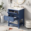 VYNXARIA 24" Bathroom Vanity with Top Sink, Modern Bathroom Storage Cabinet with 2 Drawers, Single Sink Bathroom Vanity£¬Blue - 3 of 4
