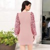 Anna-Kaci Women's Confetti Sequin Bishop Long Sleeve Round Neck Pullover Dress - 4 of 4