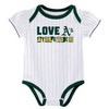 MLB Oakland Athletics Infant Girls' 3pk White Bodysuit - 2 of 4