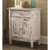 Country Cottage Accent Cabinet White Antique Finish - 2 of 4
