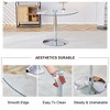 PAGED Round Dining Table Modern Kitchen Table with Glass Tabletop and Metal Legs, 35" Living Room Table for 4/6 Person - 2 of 4