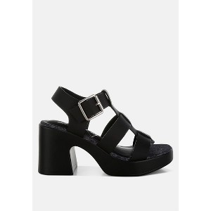 Avalon Chunky Pin Buckle Platform Heels Women - 1 of 4