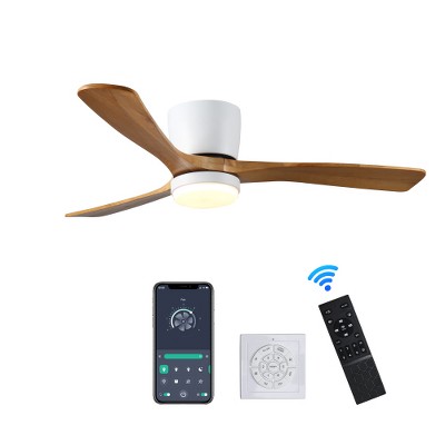 BestParts 42" Wood Ceiling Fan with LED Light - 3-Speed Control, Remote Operation
