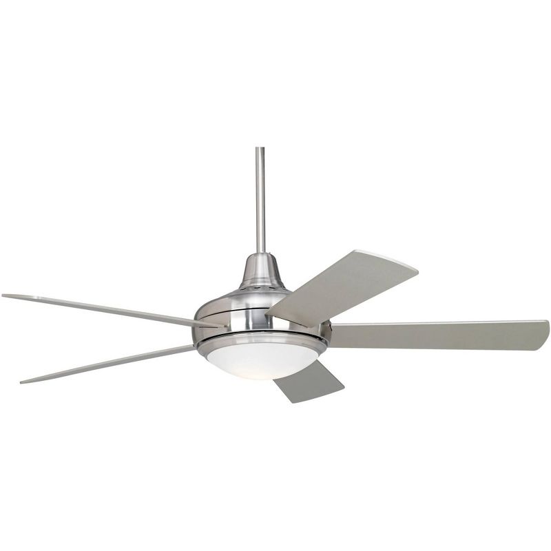 52" Casa Vieja Compass Modern Indoor Ceiling Fan with Dimmable LED Light Remote Control Brushed Nickel Silver for Living Room Kitchen House Bedroom, 5 of 9