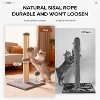 FDW 22/33 Inch Cat Scratching Post Cat Scratcher Natural Sisal Rope Scratch Post Kitten Trees with Hanging Ball for Indoor Cats - 2 of 4