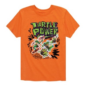 Boys' - Teenage Mutant Ninja Turtles Mutant Mayhem - Turtle Power Short Sleeve Graphic T-Shirt - 1 of 4