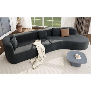 CAVINAS Premium Modular Sectional Sofa with High Resilience Sponge and Anti-Wrinkle Chenille Fabric for Bedroom,Living,Apartment - 1 of 4