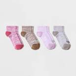 Women's 4pk Cushioned Random Feed Ankle Athletic Socks - All in Motion™ Assorted Colors 4-10