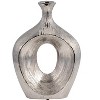 Sagebrook Home Ceramic Oval Vase - Contemporary Glam Abstract Cut-Out Vase Beaded - 2 of 4