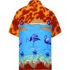 LA LEELA Men's Hawaiian Shirts Short Sleeve Button Down Shirt Mens Holiday Shirts Summer Beach Casual Aloha Tropical Shirts Funny - 2 of 4