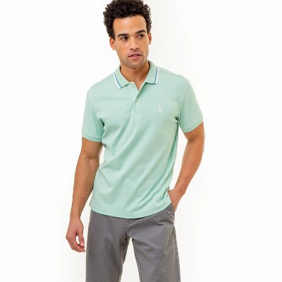 U.S. Polo Assn. Men's Slim Fit Tipped Interlock Knit Polo