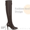 BLISSFUL STEP Pointed Toe Over the Knee High Zipper Stiletto High Heel Dress Boots for Women - 2 of 4