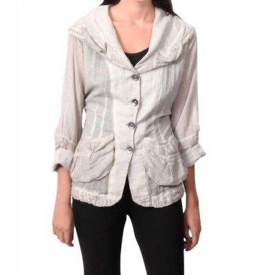 Women's Oil Wash Hooded Button-Up Cardigan - ANGEL