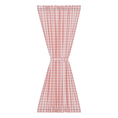 Annie Buffalo Coral Check Door Panel 72x40  VHC Brands