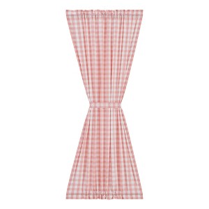 Annie Buffalo Coral Check Door Panel 72x40  VHC Brands - 1 of 4