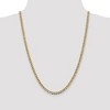 Black Bow Jewelry 4.25mm 14k Yellow Gold & Rhodium Hollow Pave Curb Chain Necklace - 3 of 4