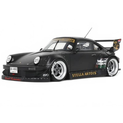 2010 Porsche RWB 964 "Stella Artois" Matt Black 1/18 Model Car by GT Spirit