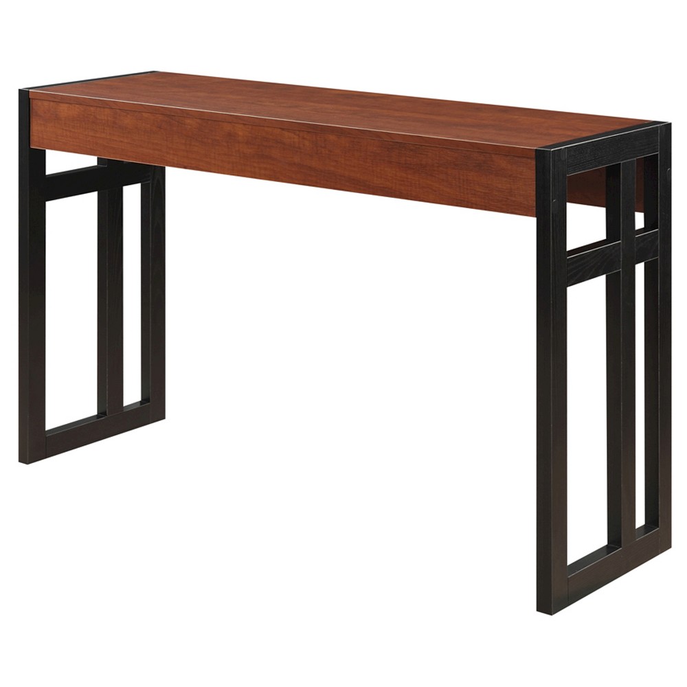 Monterey Console Table Black/Cherry - Breighton Home: Sofa Table, Laminated Wood Design, Easy Assembly