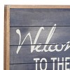 Wood Sign Welcome To The Beach Wall Decor Blue - Olivia & May: Farmhouse Style, Carved Art, Vertical Display - 4 of 4