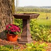 Sunnydaze Outdoor Glass Fiber Reinforced Concrete Patio Garden Simply Square Modern Bird Bath - 23" - 3 of 4