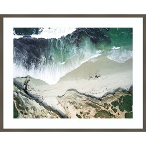 41" x 33" La Jolla Curves by Rachel Dowd Wood Framed Wall Art Print - Amanti Art - 1 of 4