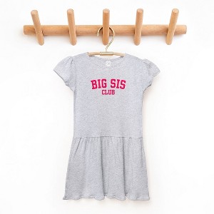 The Juniper Shop Big Sis Club Puff Print Toddler Graphic Dress - 1 of 3