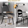 Kumasinova Modern Dining Chair Set of 2, Ergonomic Armless Dining Chair (280LB Capacity), Living Room Chair with Black Metal Leg, Kitchen Chair - 2 of 4